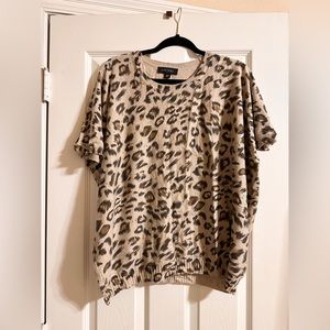 Cheetah Print Oversized Top